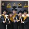 9PCS Graduation Party Decorations Class of 2026 Congrats Grad Table Centerpiece Congratulate Graduation Honeycomb Table Toppers for Graduation Party Supplies(Black)